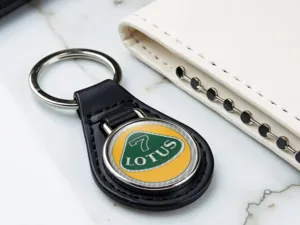Lotus Porte-clés Cuir Minimal Chic Touche Moderne